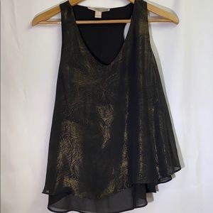 Beautiful Top black and shinning gold